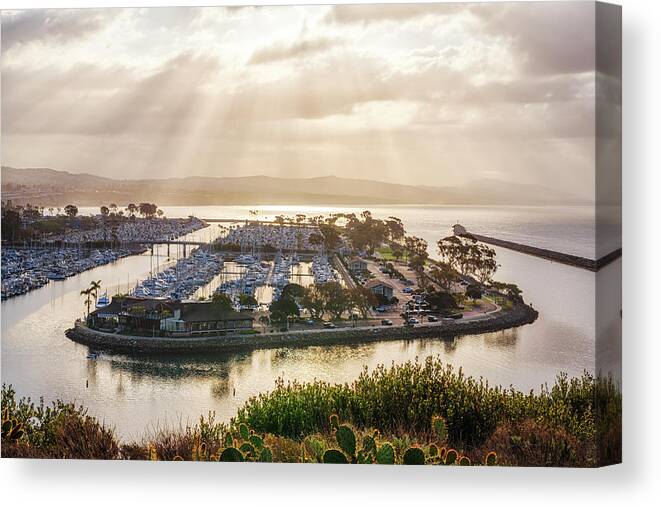 Dana Point Canvas Print featuring the photograph Heavenly At Dana Point by Joseph S Giacalone