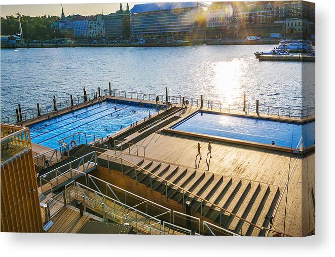 Swimming Pool Canvas Print featuring the photograph Helsinki in Finland by Gonzalo Azumendi