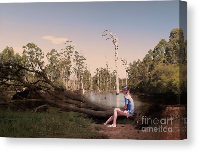 Pemberton Canvas Print featuring the photograph Her Place by the Lake by Elaine Teague