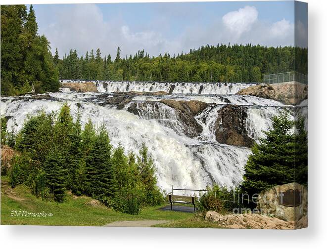 Wawa Canvas Print featuring the photograph High Falls, Wawa by Elaine Berger