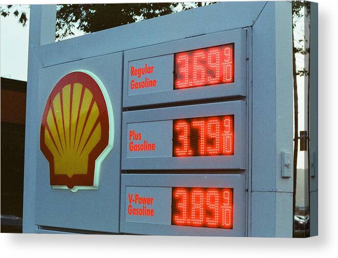 California Canvas Print featuring the photograph High Gas Prices by Gado Images