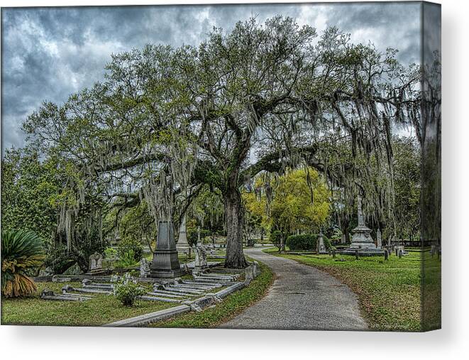 Cemetery Canvas Print featuring the photograph Historic Cemetery by Erika Fawcett