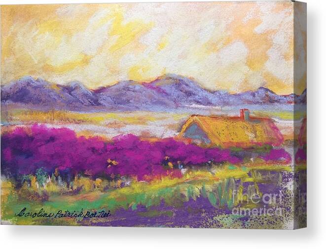 House Canvas Print featuring the painting Home in the Highlands by Caroline Patrick