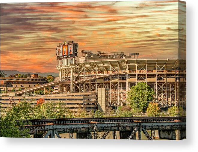 University Of Tennessee Canvas Print featuring the photograph Home of the Tennessee Volunteers by Marcy Wielfaert