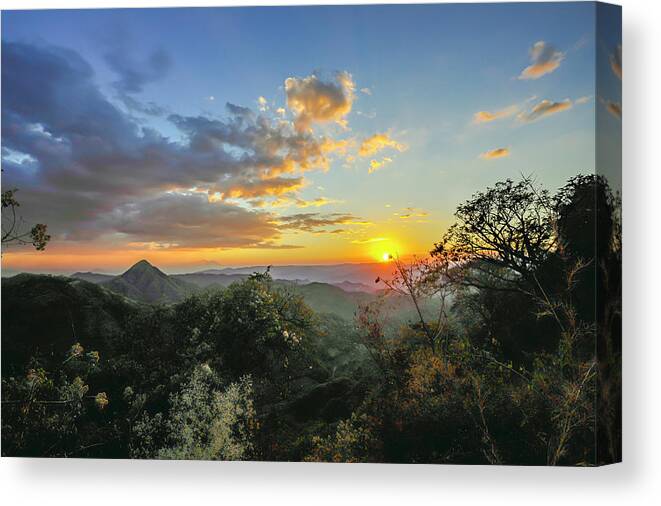 Honduras Canvas Print featuring the photograph Honduras sunset by James McClintock