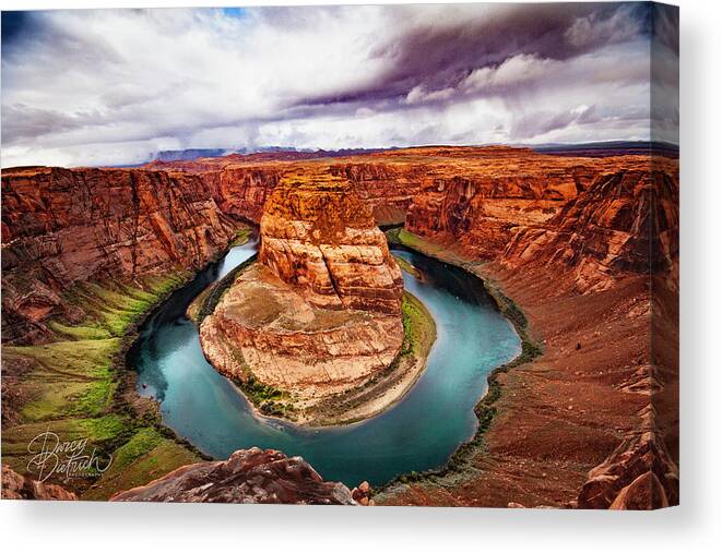 Arizona Canvas Print featuring the photograph Horseshoe Bend by Darcy Dietrich