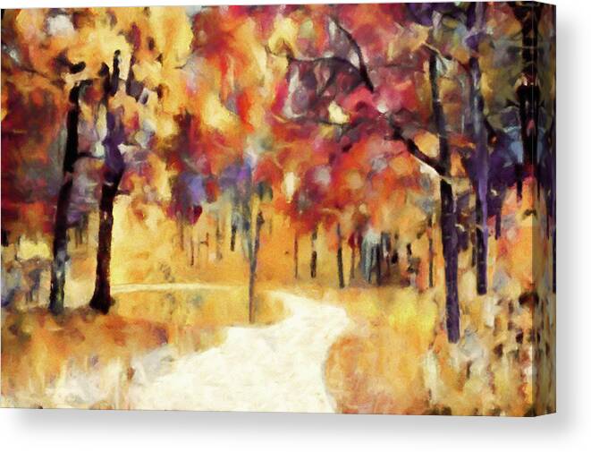 I Dream Of Fall Canvas Print featuring the digital art I Dream of Fall by Susan Maxwell Schmidt