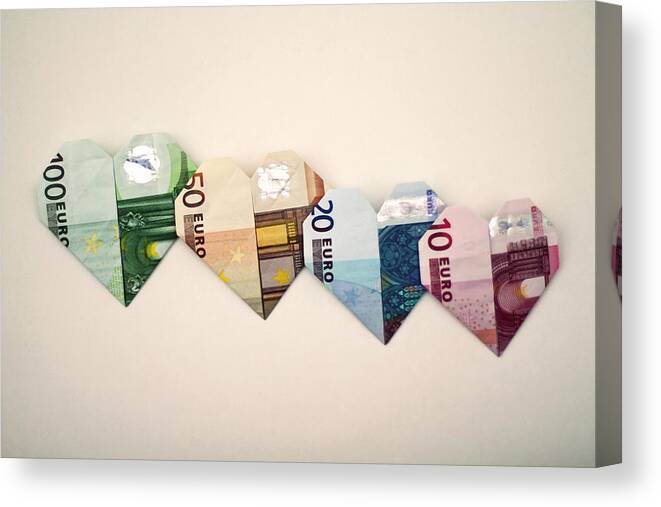 Dublin Canvas Print featuring the photograph I heart the euro by Catherine MacBride