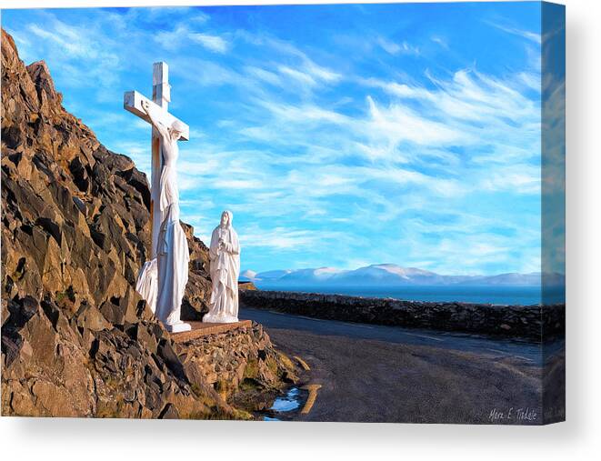 Ireland Canvas Print featuring the photograph I Met Jesus on the Slea Head Road in Ireland by Mark E Tisdale
