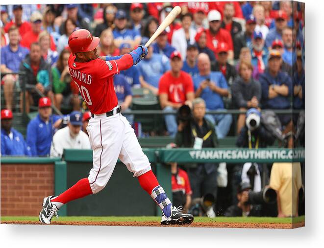 Game Two Canvas Print featuring the photograph Ian Desmond by Scott Halleran