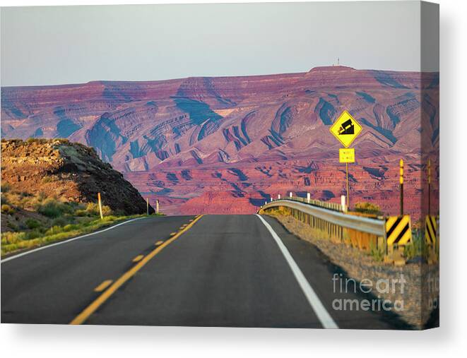 Desert Canvas Print featuring the photograph Iconic Western Road Trip by Erin Marie Davis