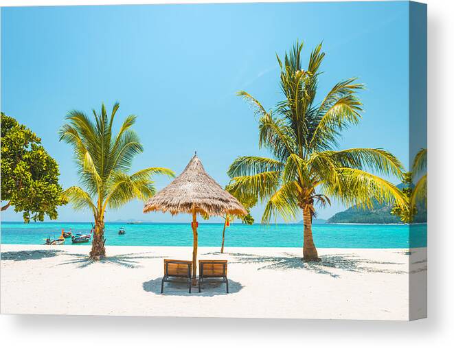 Scenics Canvas Print featuring the photograph Idyllic tropical beach, Thailand by © Marco Bottigelli