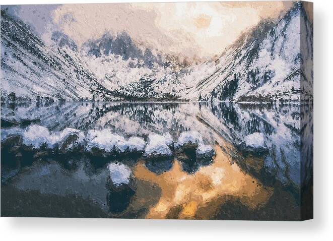 Winter Comes Canvas Print featuring the painting If Winter comes - 35 by AM FineArtPrints