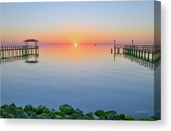 Aransas Canvas Print featuring the photograph In Between by Christopher Rice