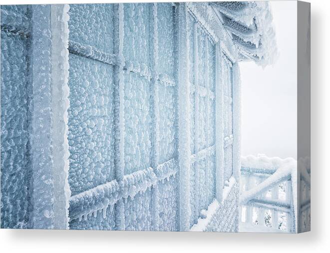 Kearsarge North Canvas Print featuring the photograph In The Extreme, Kearsarge North Fire Tower. by Jeff Sinon