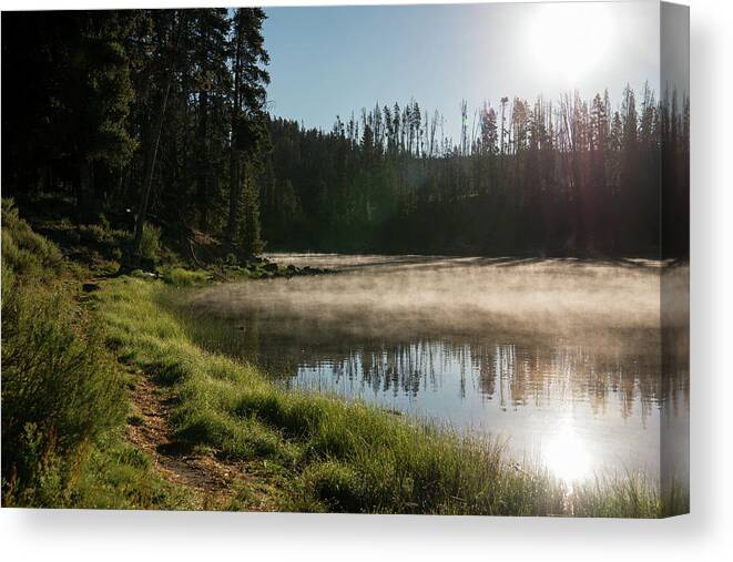 Ynp Scenery-yellowstone National Park-#fineartphotography - #renownedphotographer- Fine Art Photography- Rae Ann M. Garrett - #fineartphotography #raeannmgarrett - Canvas Print featuring the photograph In the Morning by Rae Ann M Garrett