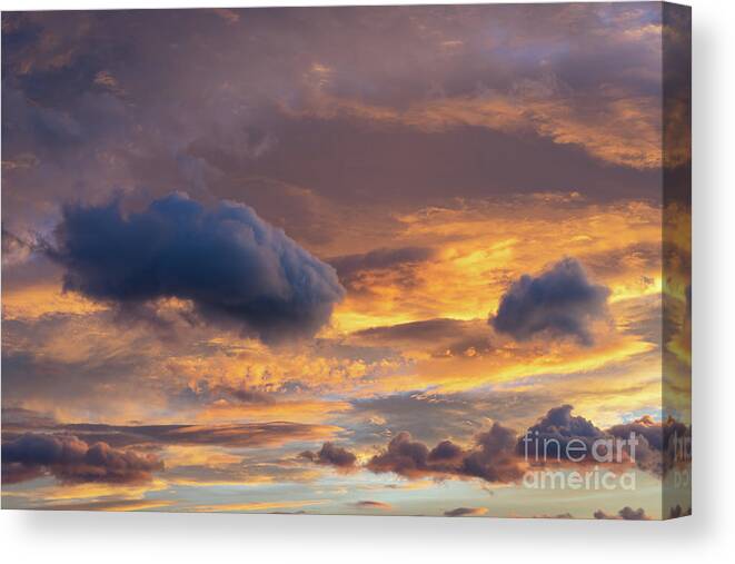 Clouds Canvas Print featuring the photograph In the sea of clouds 1 by Adriana Mueller