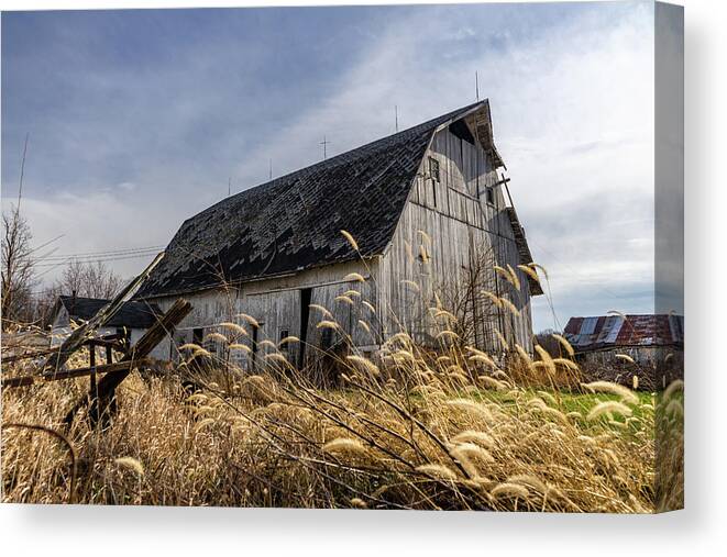 Landscape Canvas Print featuring the photograph Indiana Barn #93 by Scott Smith