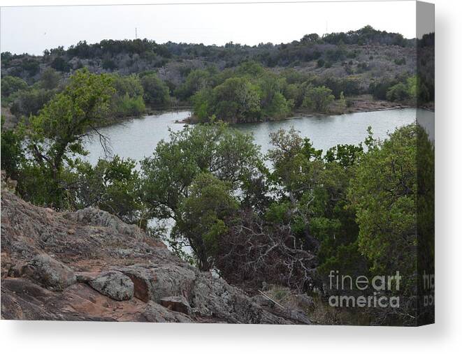 Texas State Park Photography Canvas Print featuring the photograph Inks Lake Trail View by Expressions By Stephanie