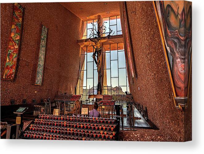 Sedona Canvas Print featuring the photograph Inside the Chapel by Al Judge