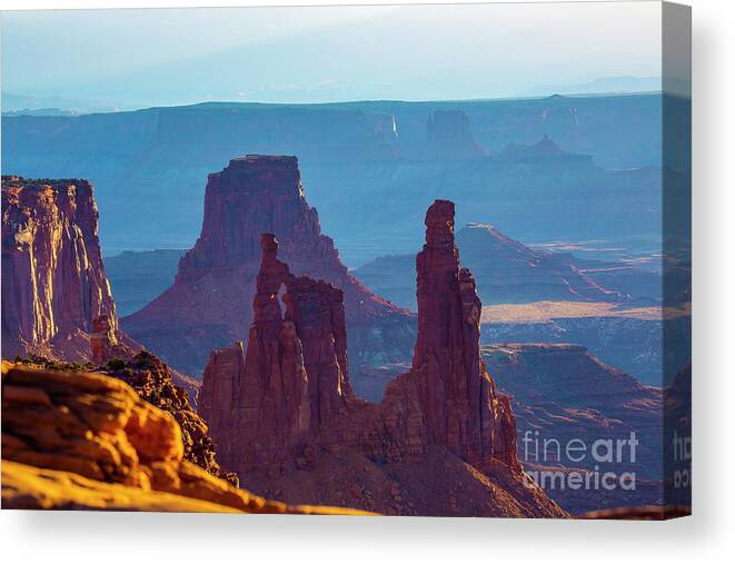 Mesa Arch Canvas Print featuring the photograph Inside the Mesa by Marco Crupi