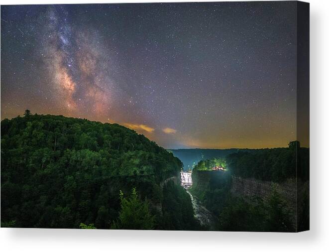 Letchworth State Park Canvas Print featuring the photograph Inspiration Night by Mark Papke