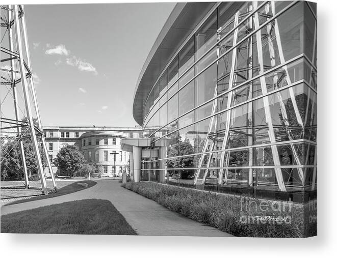 Iowa State Canvas Print featuring the photograph Iowa State University Hoover Hall by University Icons