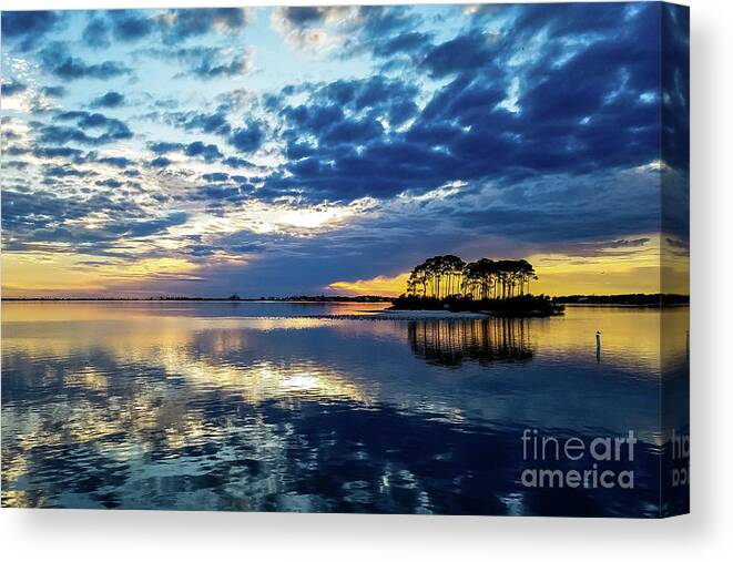 Island Canvas Print featuring the photograph Island Sunset, Perdido Key, Florida by Beachtown Views