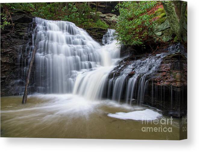 Jack Rock Falls Canvas Print featuring the photograph Jack Rock Falls 20 by Phil Perkins
