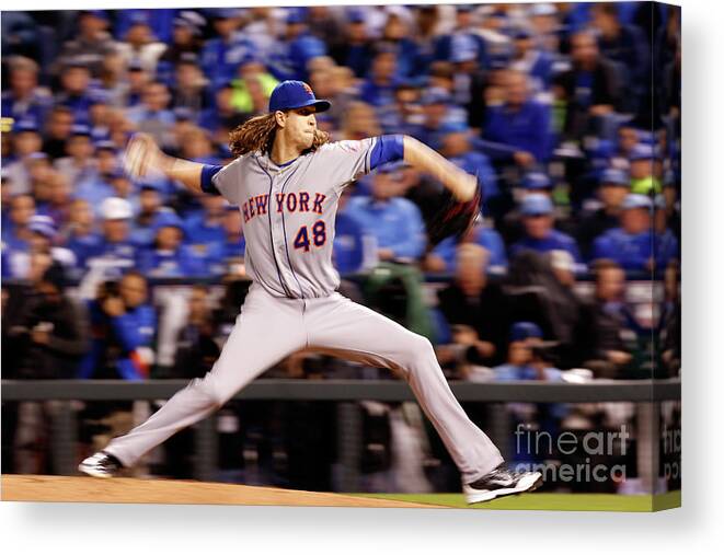 Jacob Degrom Canvas Print featuring the photograph Jacob Degrom by Christian Petersen