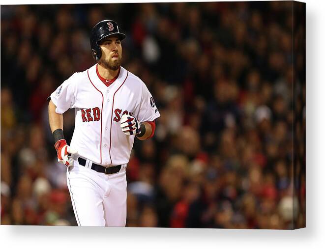 American League Baseball Canvas Print featuring the photograph Jacoby Ellsbury by Elsa