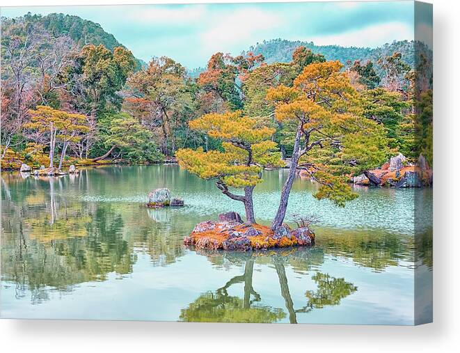 Japan Canvas Print featuring the photograph Japanese Garden by Manjik Pictures