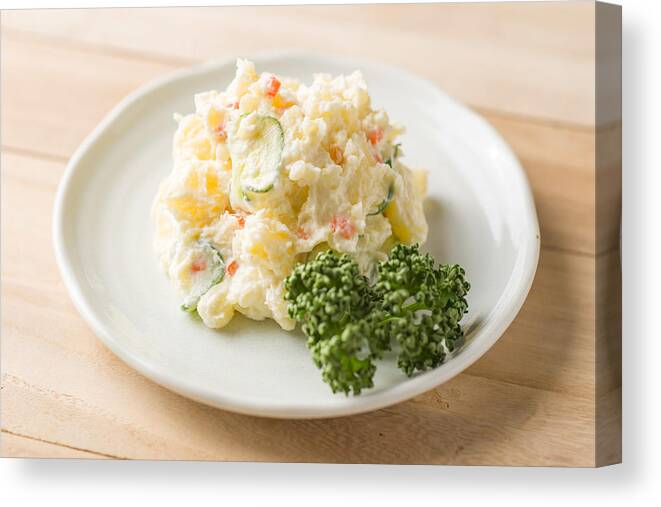 Potato Salad Canvas Print featuring the photograph Japanese potato salad. by Kps
