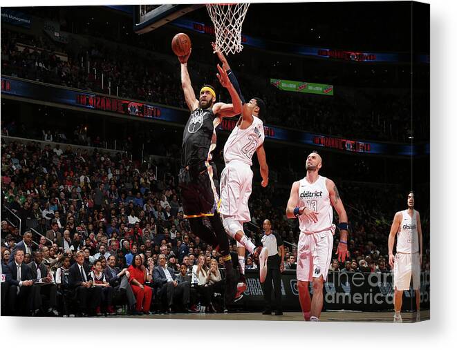 Nba Pro Basketball Canvas Print featuring the photograph Javale Mcgee by Ned Dishman