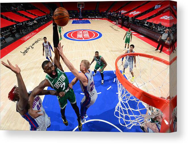 Nba Pro Basketball Canvas Print featuring the photograph Jaylen Brown by Chris Schwegler