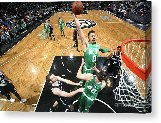 Nba Pro Basketball Canvas Print featuring the photograph Jayson Tatum by Nathaniel S. Butler