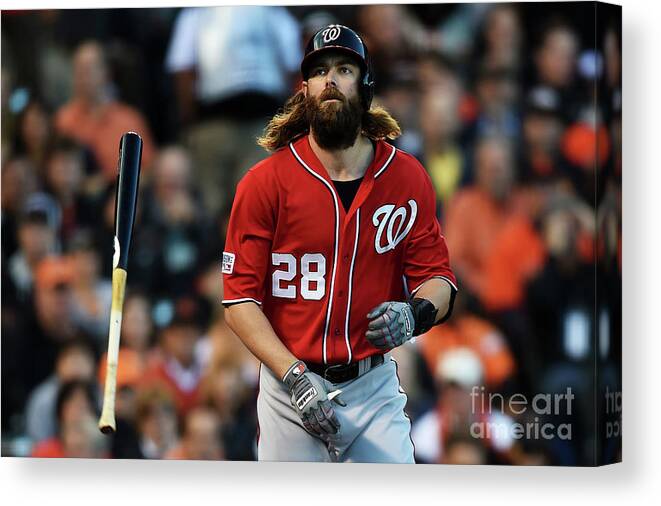 San Francisco Canvas Print featuring the photograph Jayson Werth by Thearon W. Henderson