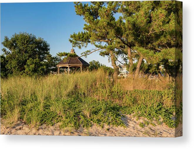 Shore Canvas Print featuring the photograph Jersey Shore - Golden Hour in Lavalette by Chad Dikun