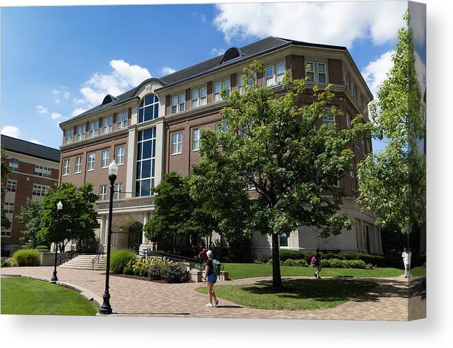 Private College Canvas Print featuring the photograph Jesse Phiilips Humanities Center at the University of Dayton by Eldon McGraw
