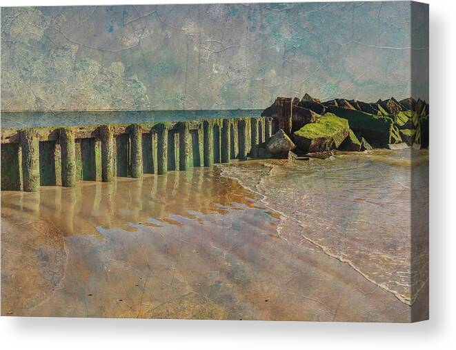 Jetty Canvas Print featuring the photograph Jetty Reflection by Cate Franklyn