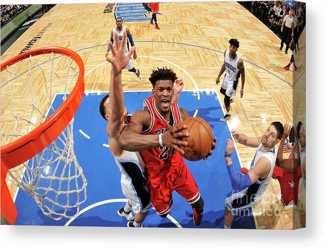 Nba Pro Basketball Canvas Print featuring the photograph Jimmy Butler by Fernando Medina