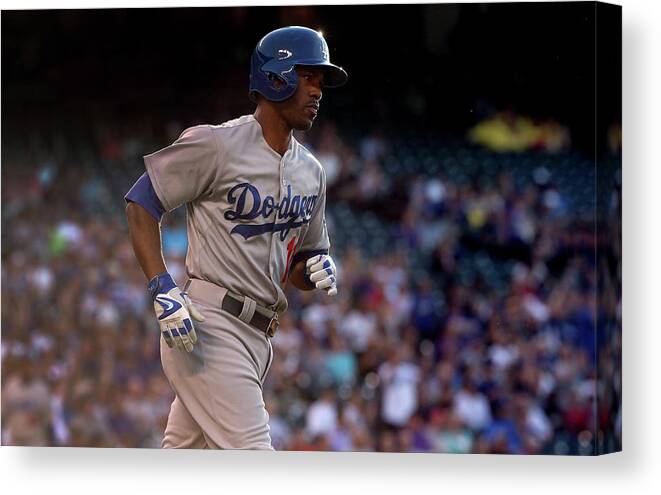 Second Inning Canvas Print featuring the photograph Jimmy Rollins and Kyle Kendrick by Doug Pensinger