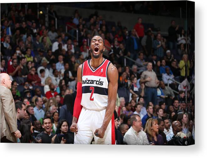Nba Pro Basketball Canvas Print featuring the photograph John Wall by Stephen Gosling