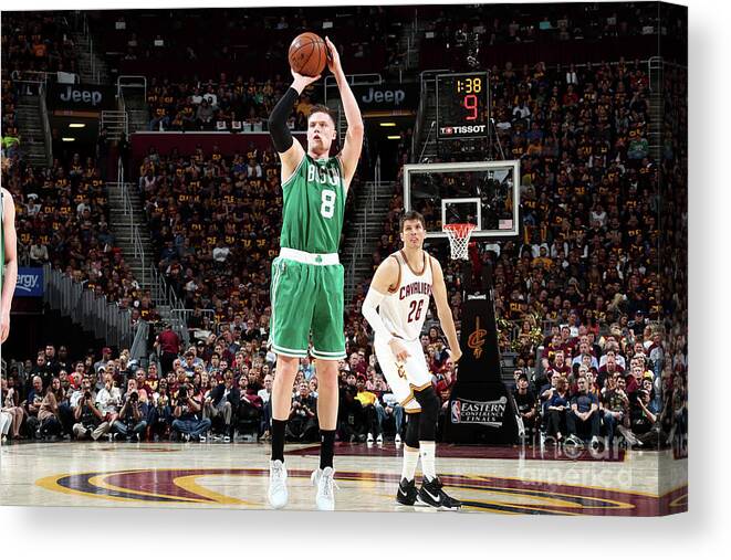 Playoffs Canvas Print featuring the photograph Jonas Jerebko by Nathaniel S. Butler