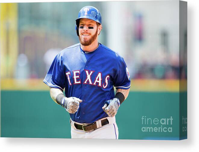 People Canvas Print featuring the photograph Josh Hamilton by Jason Miller