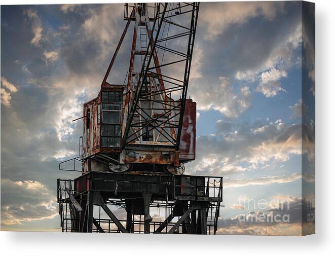 Crane Canvas Print featuring the photograph Just Needs Some WD40 by Dale Powell