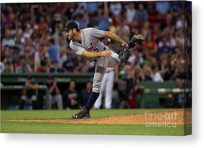 People Canvas Print featuring the photograph Justin Verlander by Rich Gagnon
