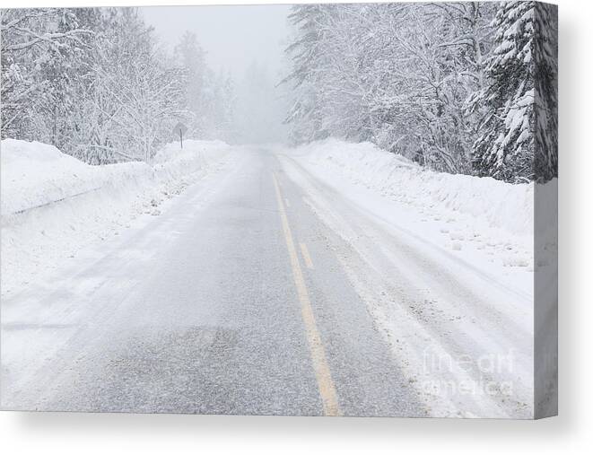 Bad Weather Canvas Print featuring the photograph Kancamagus Scenic Byway - White Mountains New Hampshire by Erin Paul Donovan