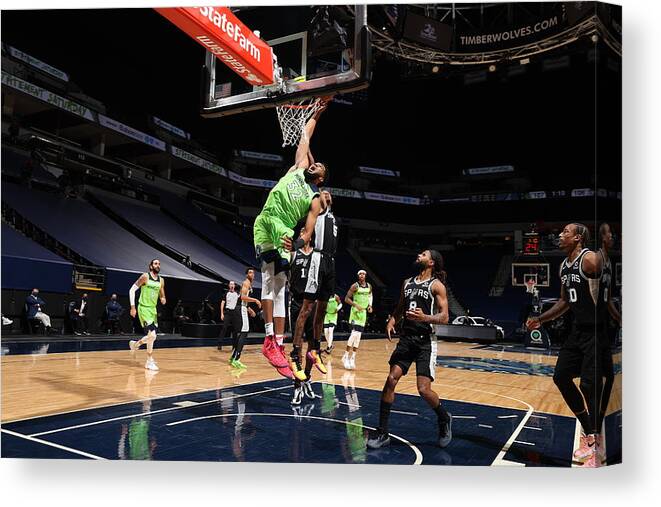 Karl-anthony Towns Canvas Print featuring the photograph Karl-anthony Towns by David Sherman