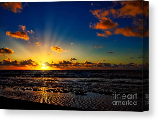 Kauai Canvas Print featuring the photograph Kauai Sunrise by Chuck Burdick